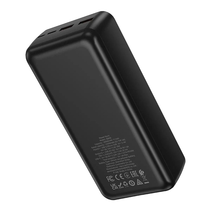 30000 22.5w BOROFONE оригінальний Power bank;  Портативна батарея борафон зі швидкою зарядкою 22.5w. Павербанк baseus xiaomi — фото 5