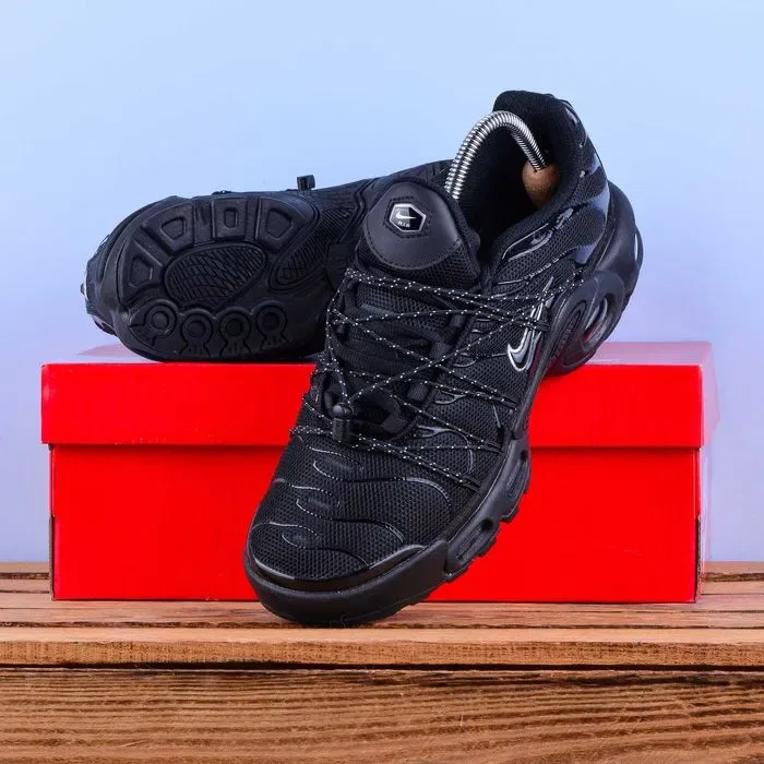 (2264) Акція! Кросівки Nike Air Max TN Plus повністю чорні (41-45) найк найки — фото 3