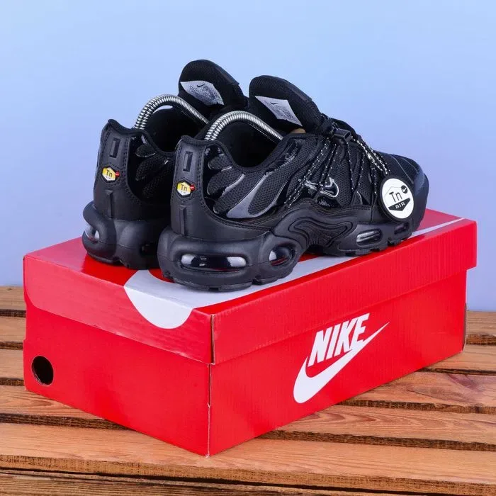 (2264) Акція! Кросівки Nike Air Max TN Plus повністю чорні (41-45) найк найки — фото 5
