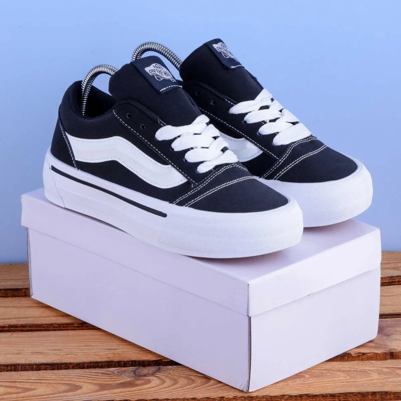 (2290) Акція! Кеди у стилі Vans Knu Skool Imran Potato чорні з білим (38,39,40) венс ванс — фото 5