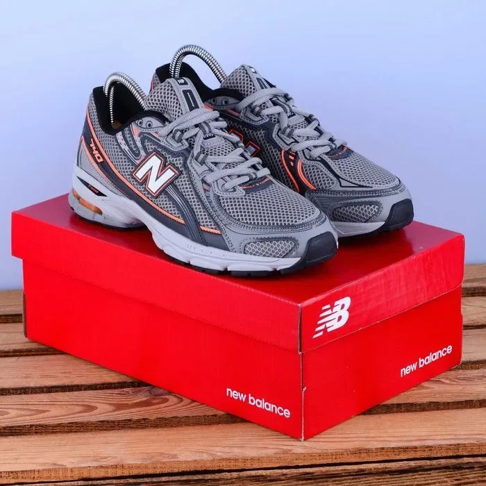 (2308) SALE Кросівки New Balance 740 сірі з помаранчевим (37-41) нб nb — фото 5