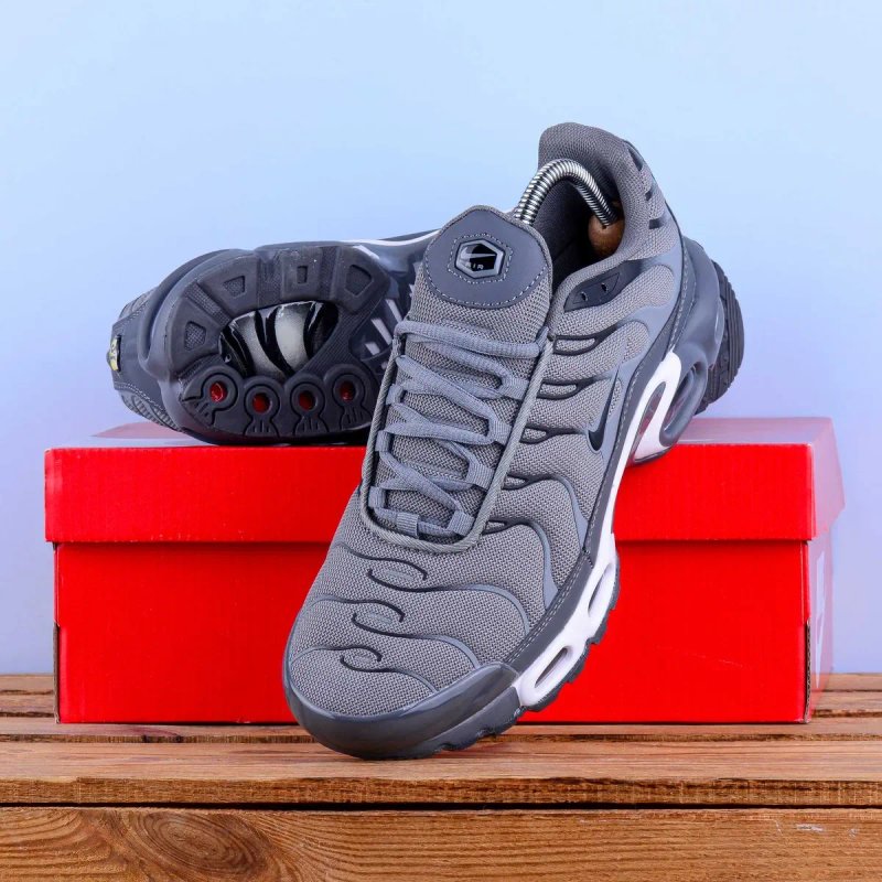 (2362) Акція! Кросівки Nike Air Max TN Plus сірі (41-46) найк найки В'єтнам — фото 3
