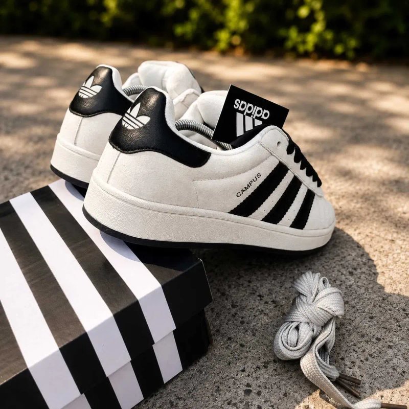 (2401) Кросівки кеди Adidas Campus сірі з чорн підошвою (41-46) адідас — фото 4