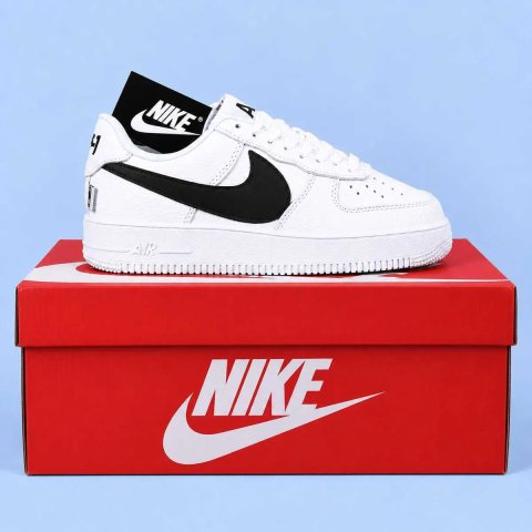 (2415) Кросівки Nike Air Force білі з чорним (36-40) найк найки ейр форс