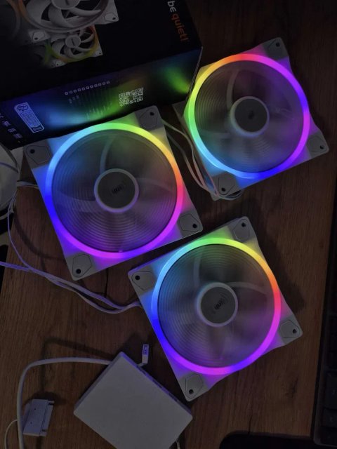 3*140mm A-RGB комплект преміум вентиляторів be quiet! Light Wings White+хаб