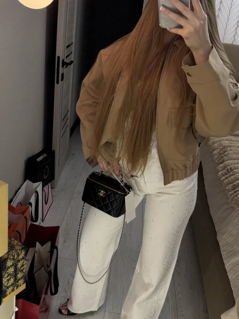 32, 34, 36, 38, 40, 42 джинси bershka straight зі стразами, білі джинси, прямі джинси, трендові джинси, блискучі джинси, джинси бершка, стильні джинси — фото 7