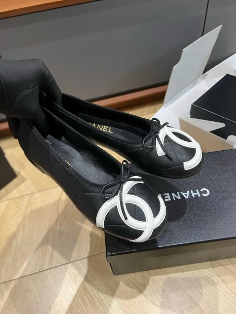 37 38 39 40  Жіночі шкіряні туфлі балетки Chanel туфли балетки Шанель
