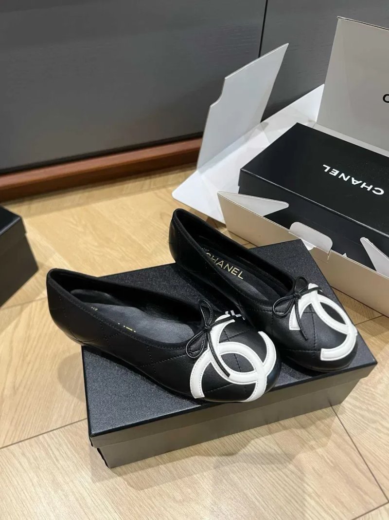 37 38 39 40  Жіночі шкіряні туфлі балетки Chanel туфли балетки Шанель — фото 2