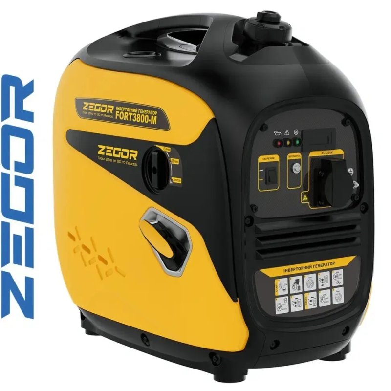 3800Вт Генератор бензиновый инверторный Zegor FORT3800-M 3,3-3,8 кВт (серия Professional) Бензогенератор Станция — фото 6
