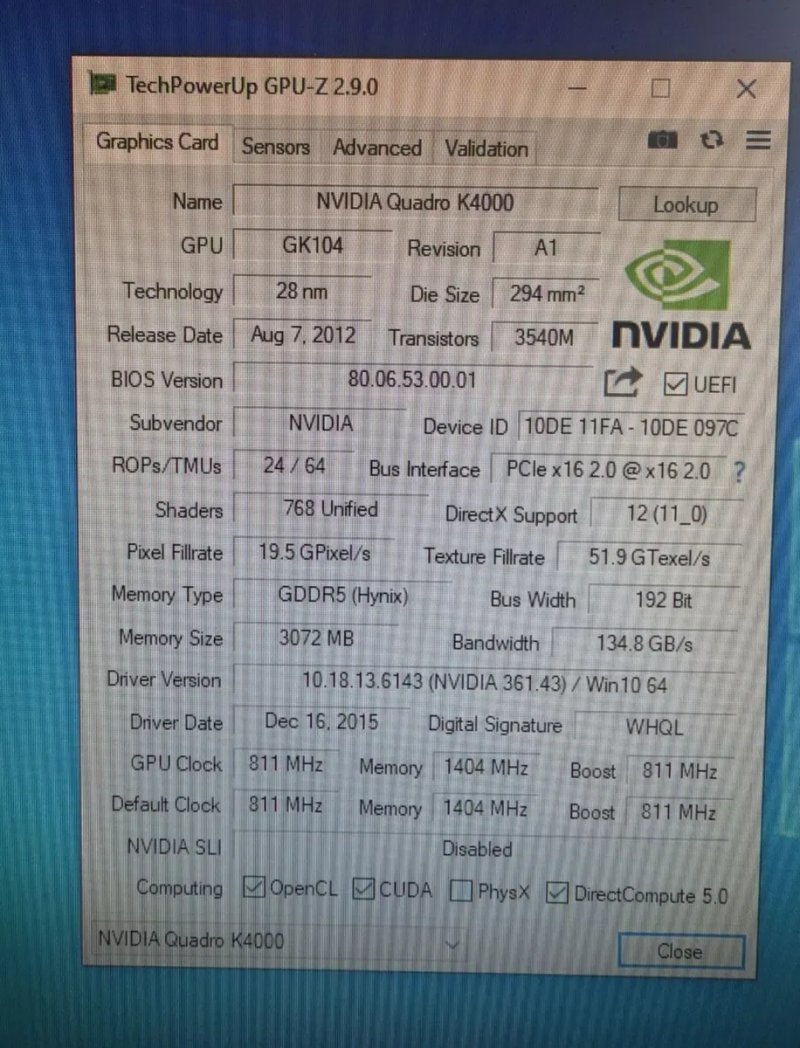 3гб Nvidia Quadro K4000 3Gb 192BIT GDDR5 Відеокарта в гарному стані — фото 6
