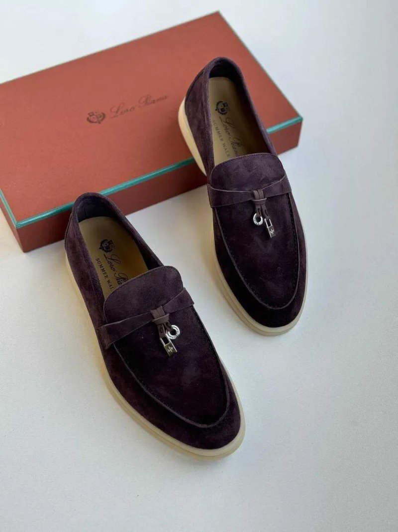 36-41 Коричневые лоферы Loro Piana Summer лофери Лоро Пиана коричневі — фото 2