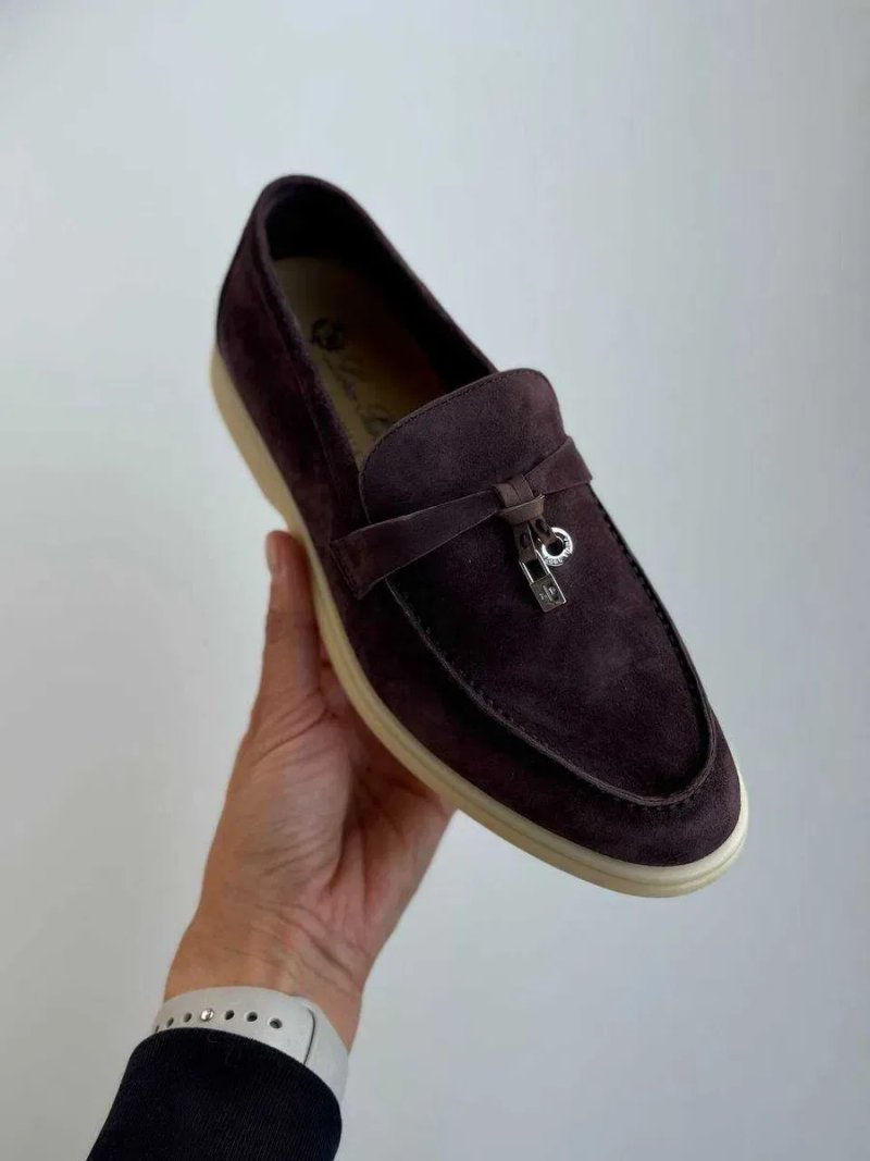 36-41 Коричневые лоферы Loro Piana Summer лофери Лоро Пиана коричневі — фото 3