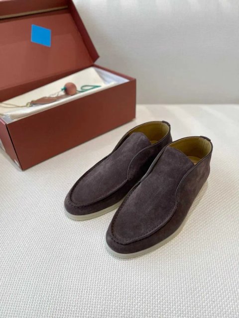 36-42 Коричневые лоферы Loro Piana Open Walk лофери Лоро Пиана коричневі