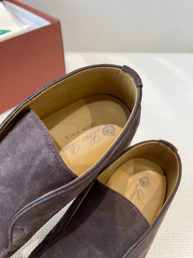 36-42 Коричневые лоферы Loro Piana Open Walk лофери Лоро Пиана коричневі — фото 6