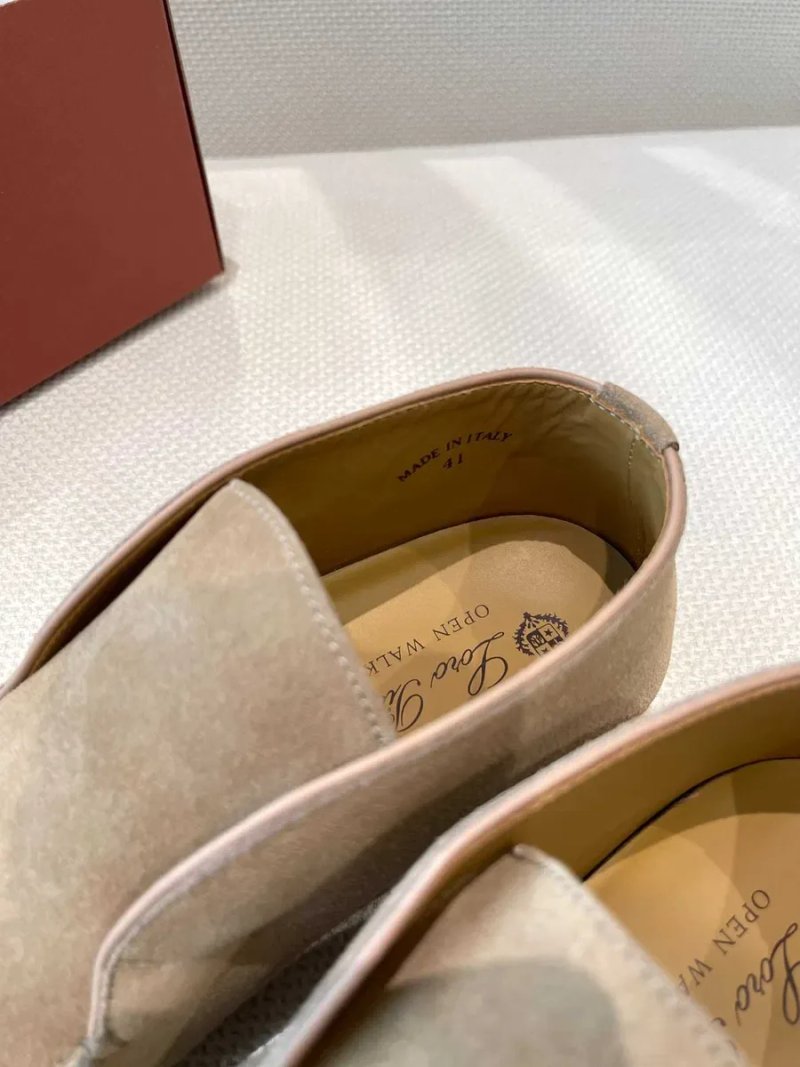 36-42 Женские бежевые лоферы Loro Piana Open Walk лофери Лоро Пиана — фото 8