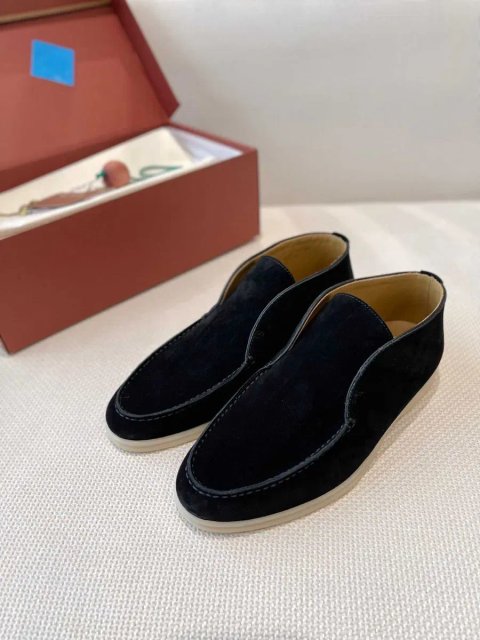 36-42 Женские черные лоферы Loro Piana Open Walk Лоро Пиана лофери