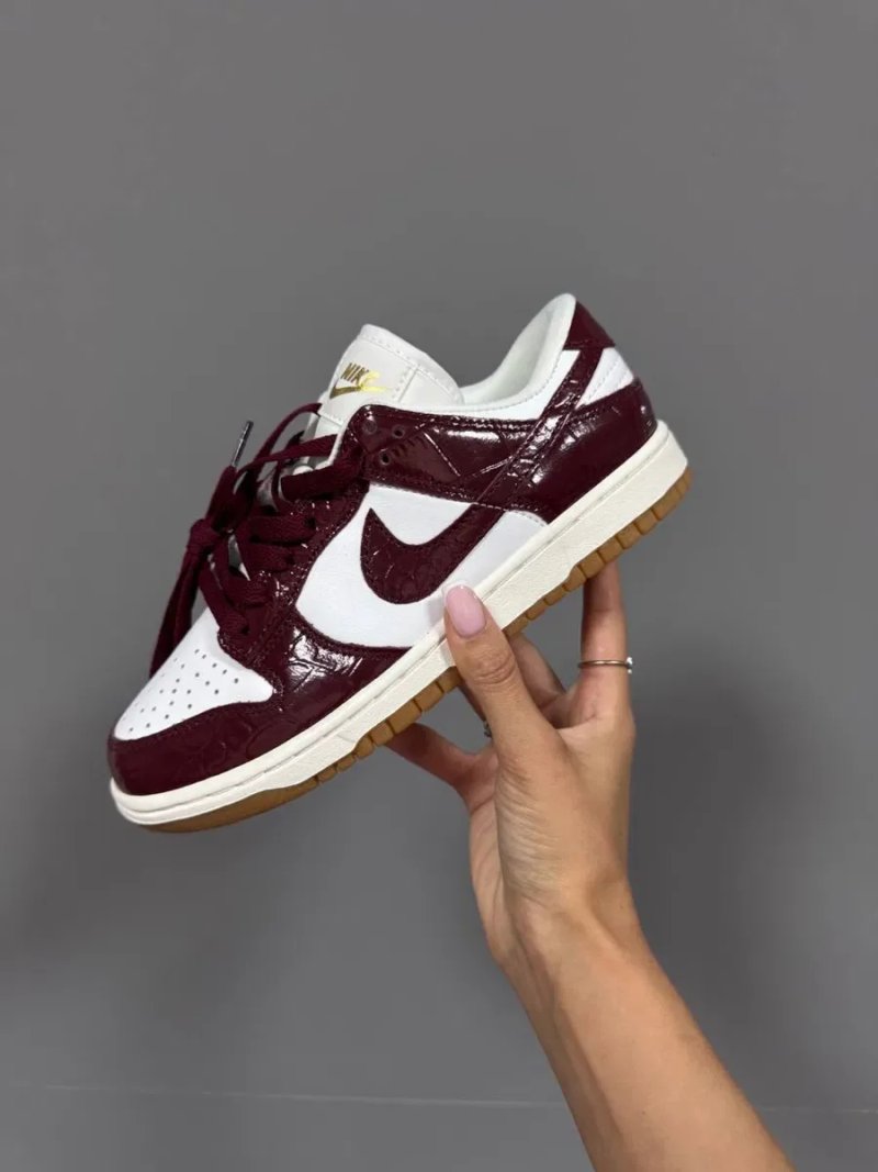 36-45 р кросівки NIKE SB DUNK LX bordo “BURGUNDY CROC” — фото 3