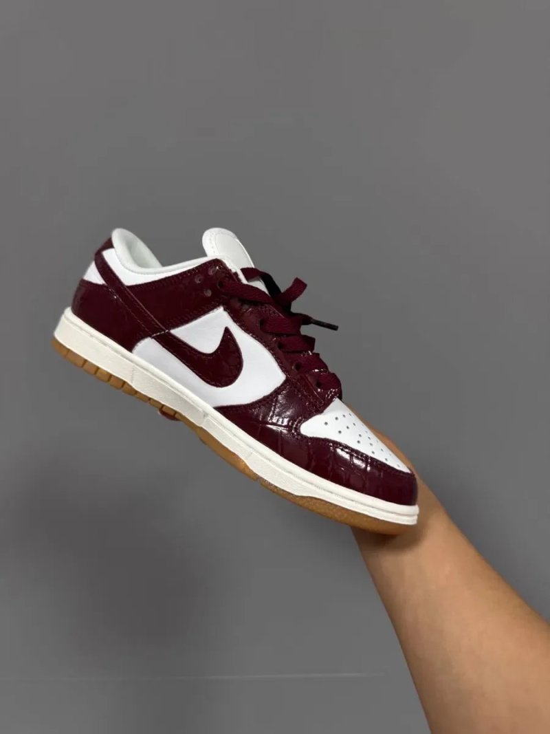 36-45 р кросівки NIKE SB DUNK LX bordo “BURGUNDY CROC” — фото 4