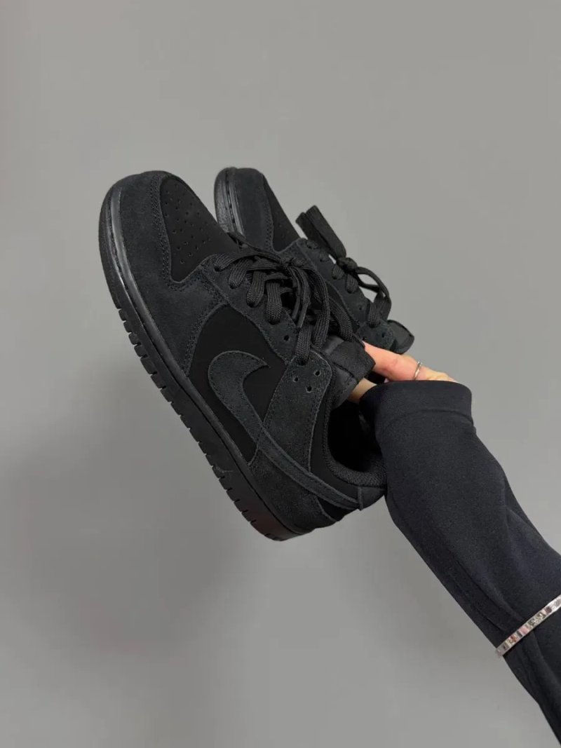 36-45 р кросівки NIKE SB DUNK NUBUCK Full BLACK — фото 3