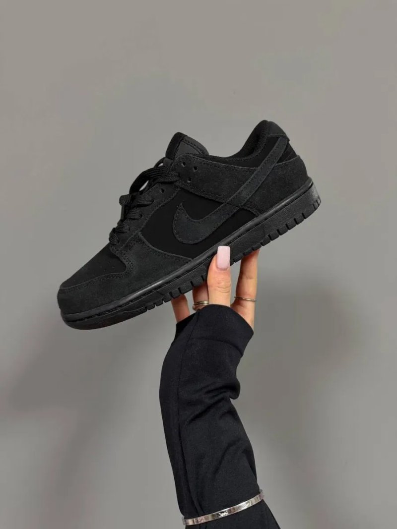 36-45 р кросівки NIKE SB DUNK NUBUCK Full BLACK — фото 5