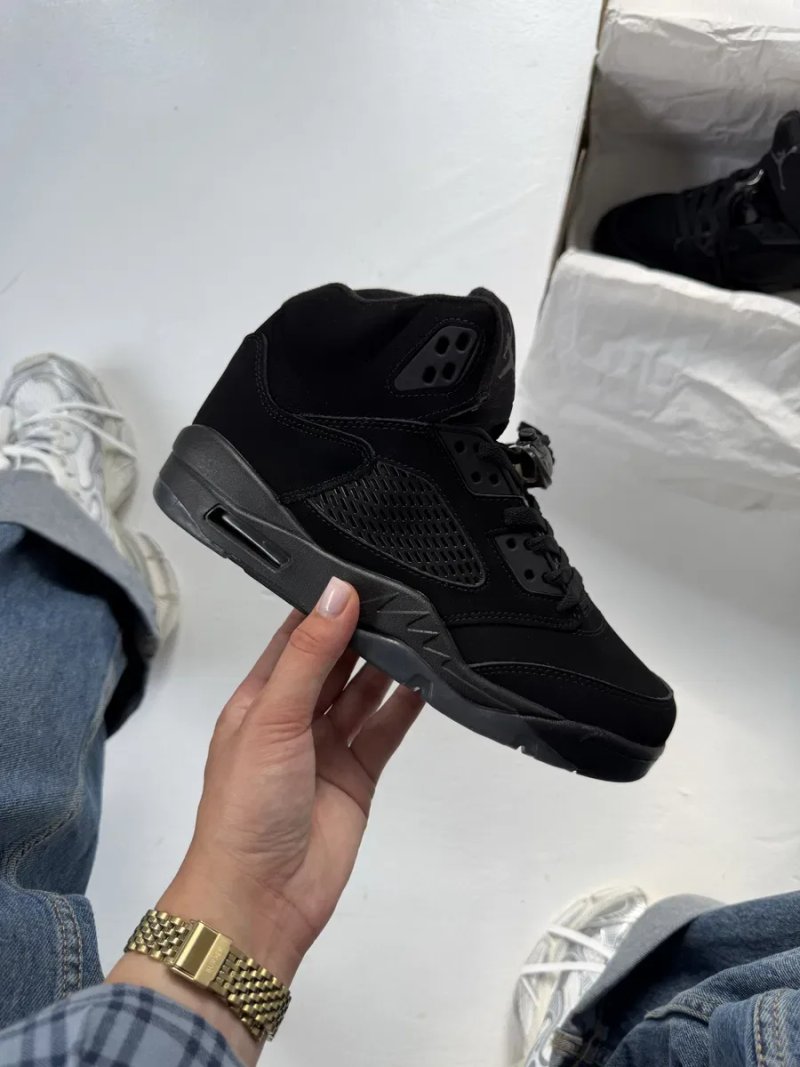 36-46 р кросівки Nike Air Jordan 5 Retro Black Cat — фото 5
