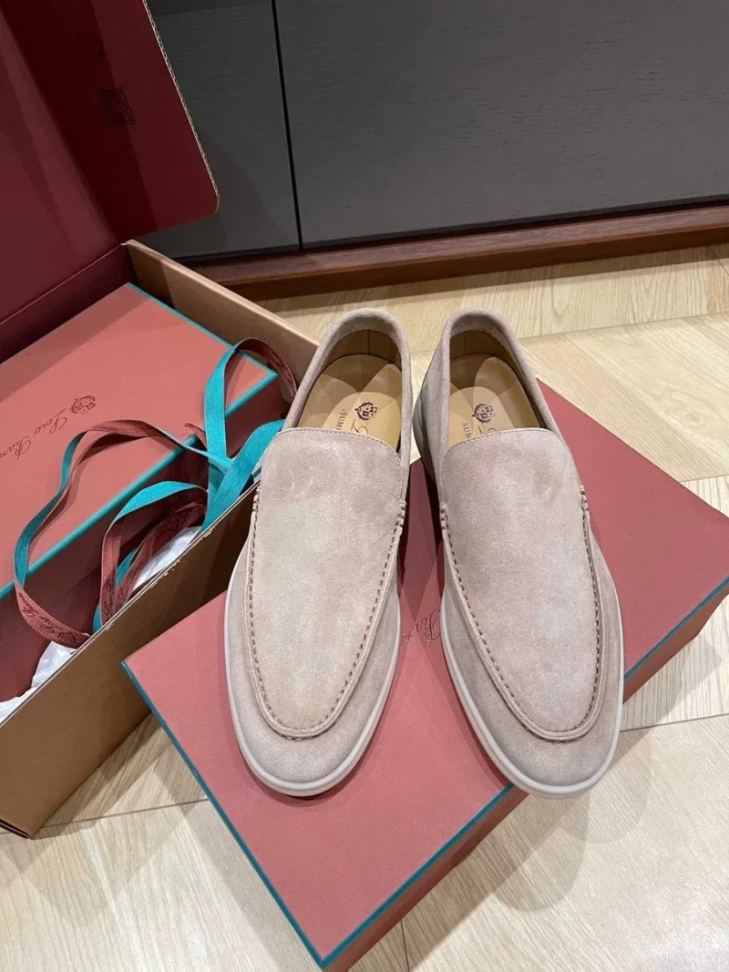 41-47 Мужские бежевые лоферы Loro Piana Summer Walk Лоро Пиана бежеві чоловічі лофери — фото 2