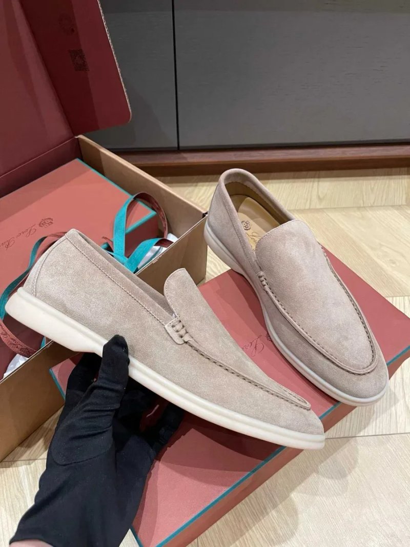 41-47 Мужские бежевые лоферы Loro Piana Summer Walk Лоро Пиана бежеві чоловічі лофери — фото 4