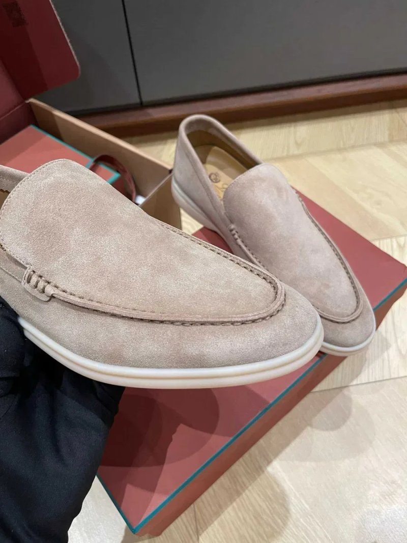 41-47 Мужские бежевые лоферы Loro Piana Summer Walk Лоро Пиана бежеві чоловічі лофери — фото 5