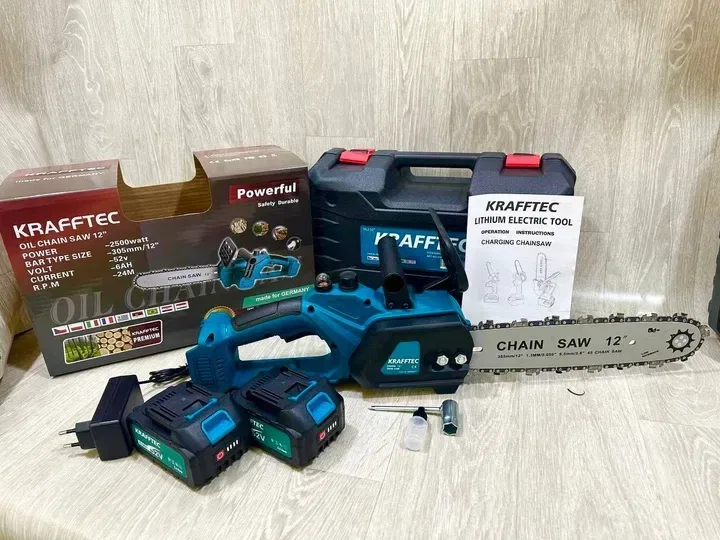 52В 6Ач Оригинал Крафттек Пила Аккумуляторная Крафтек Германия 52В 30См 6Ач 2Ак Цепная Новая — фото 7