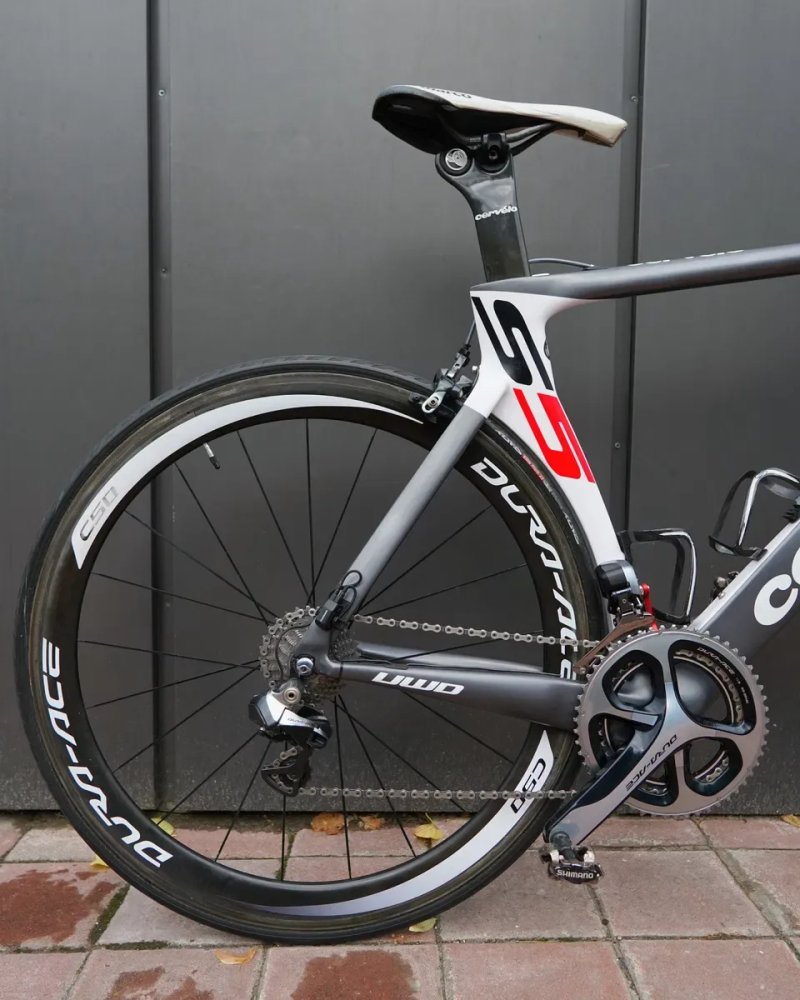 6.8кг! Фулл карбон / фулл Dura Ace - CERVELO S5 Dura Ace Di2 (L) аро шосейник тріатлон байк — фото 2