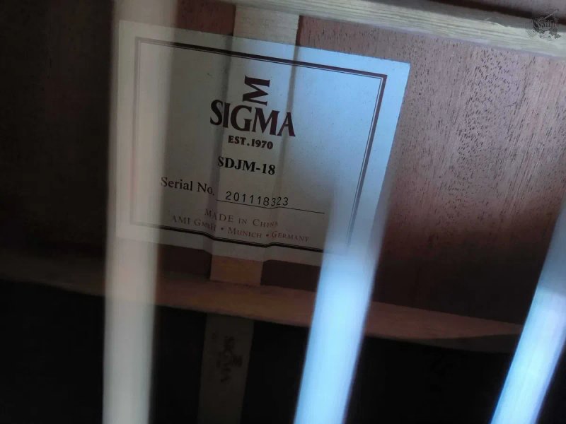 $830 Sigma SDJM-18 Ebony & Adirondack Spruce '2020 Natural з кейсом — фото 4