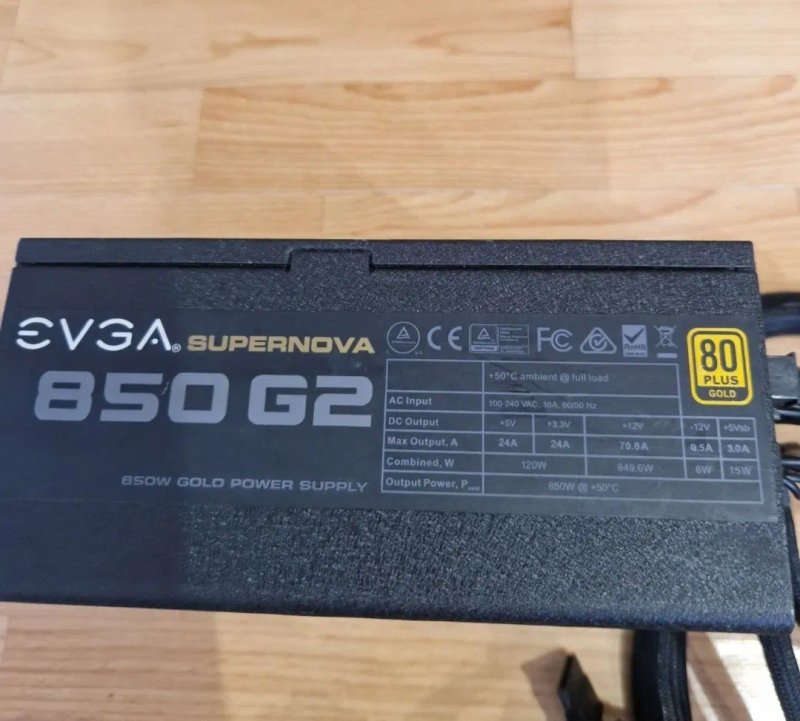 850W 80PLUS GOLD Evga 24+8(4+4)/8+8(6+2)відеокарта/6sata Якісний Блок живлення — фото 2