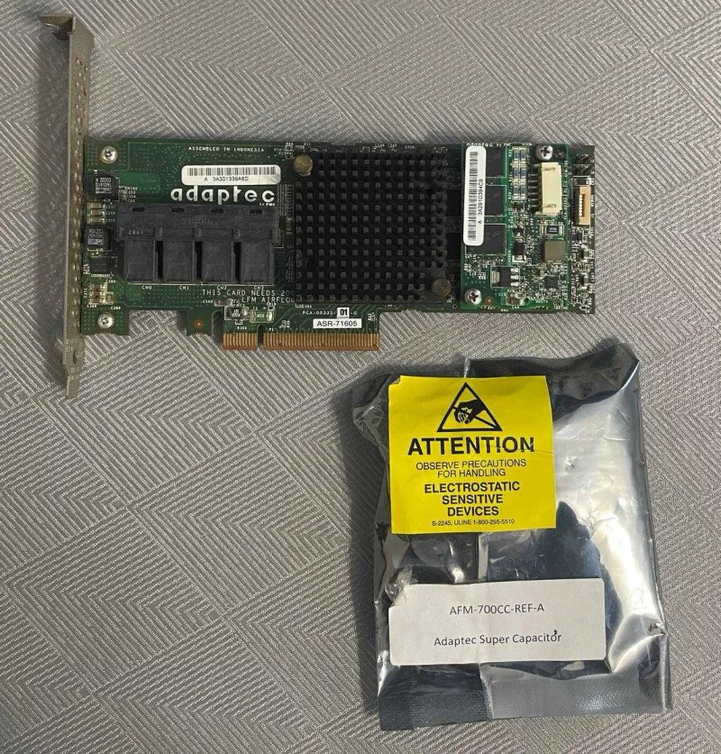 Adaptec ASR-71605 RAID 16-Port SAS/SATA 6Gb/s + AFM-700CC + 4x SFF-8643 — фото 2
