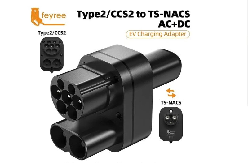 Адаптер ccs2 nacs tesla Тесла feyree 250кВт 2в1 ac/dc — фото 3