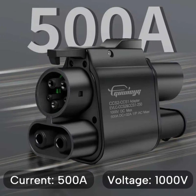 Адаптер GUWIEYG CCS2-CCS1 500A/500kW Combo для авто из США (топ качество) — фото 3