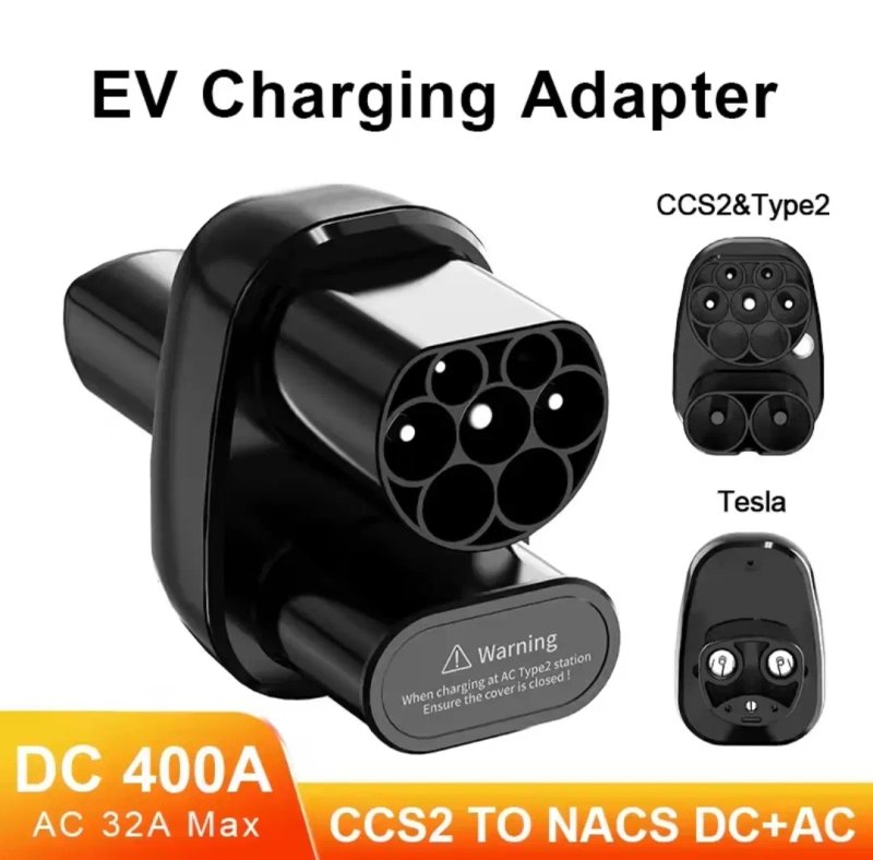 Адаптери для електромобілів Tesla NACS Type 1 Type 2 CCS1 CCS2 GBT — перехідники GUWIEYG FEYREE 32А 7кВт швидка зарядка до 500А — фото 8