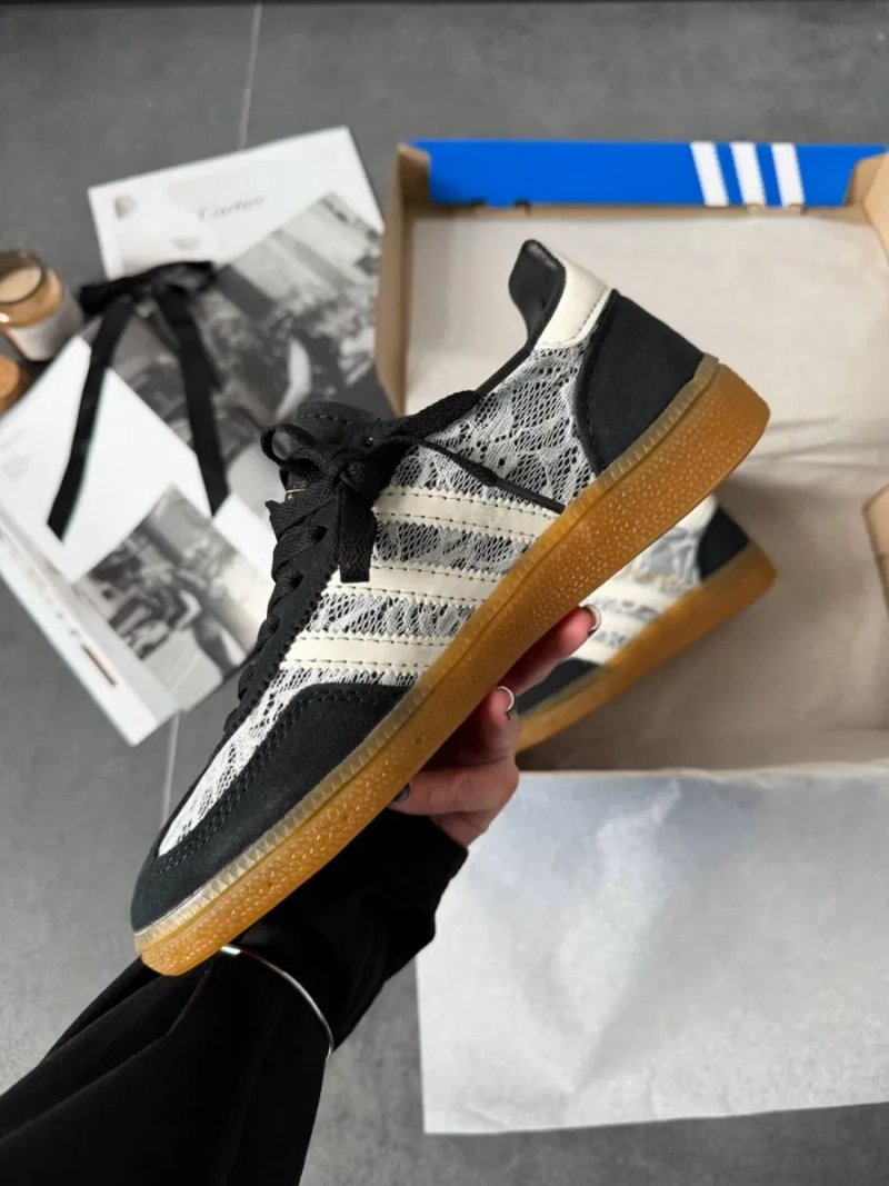 Adidas Spezial Black Lace трендові жіночі кросівки адідас спеціал кеди адідас спешл — фото 4
