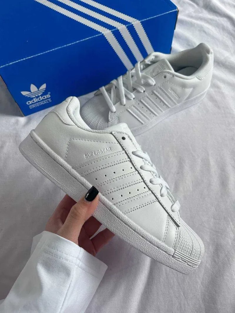 Adidas Superstar White кеди жіночі Адідас суперстар білі кросівки — фото 3