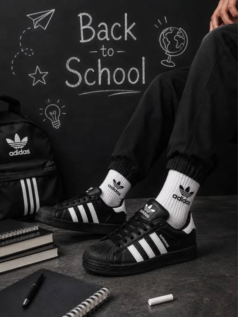 Adidas Superstar жіночі кросівки 35–41 | Чорні з білим | Новинка підросток  женские адідас суперстар мода 2000Х новинка 2026 популярные кроссовки — фото 6
