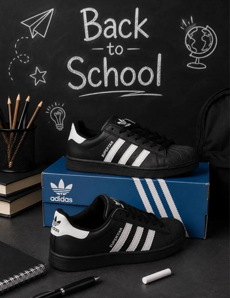 Adidas Superstar жіночі кросівки 35–41 | Чорні з білим | Новинка підросток  женские адідас суперстар мода 2000Х новинка 2026 популярные кроссовки — фото 8