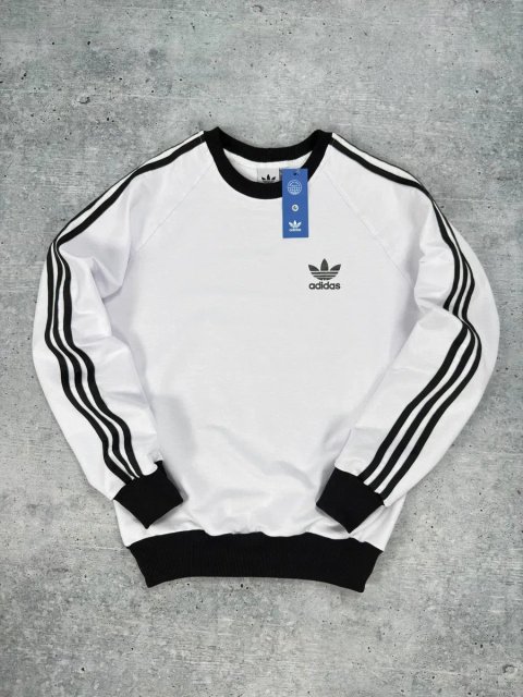 Adidas Світшот. Люкс якість. Кофта Адідас з лампасами. Лонгслів білий