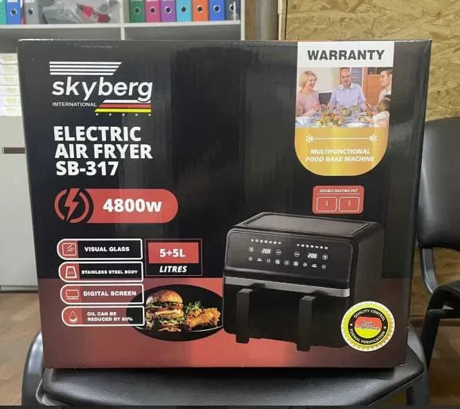 Аерофритюрниця Skyberg SB-317 10 л 4800 Вт 2 чаші Аерогриль Мультипіч  d058 — фото 4