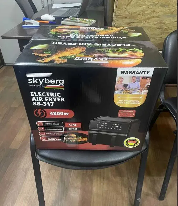 Аерофритюрниця Skyberg SB-317 10 л 4800 Вт 2 чаші Аерогриль Мультипіч  d058 — фото 6