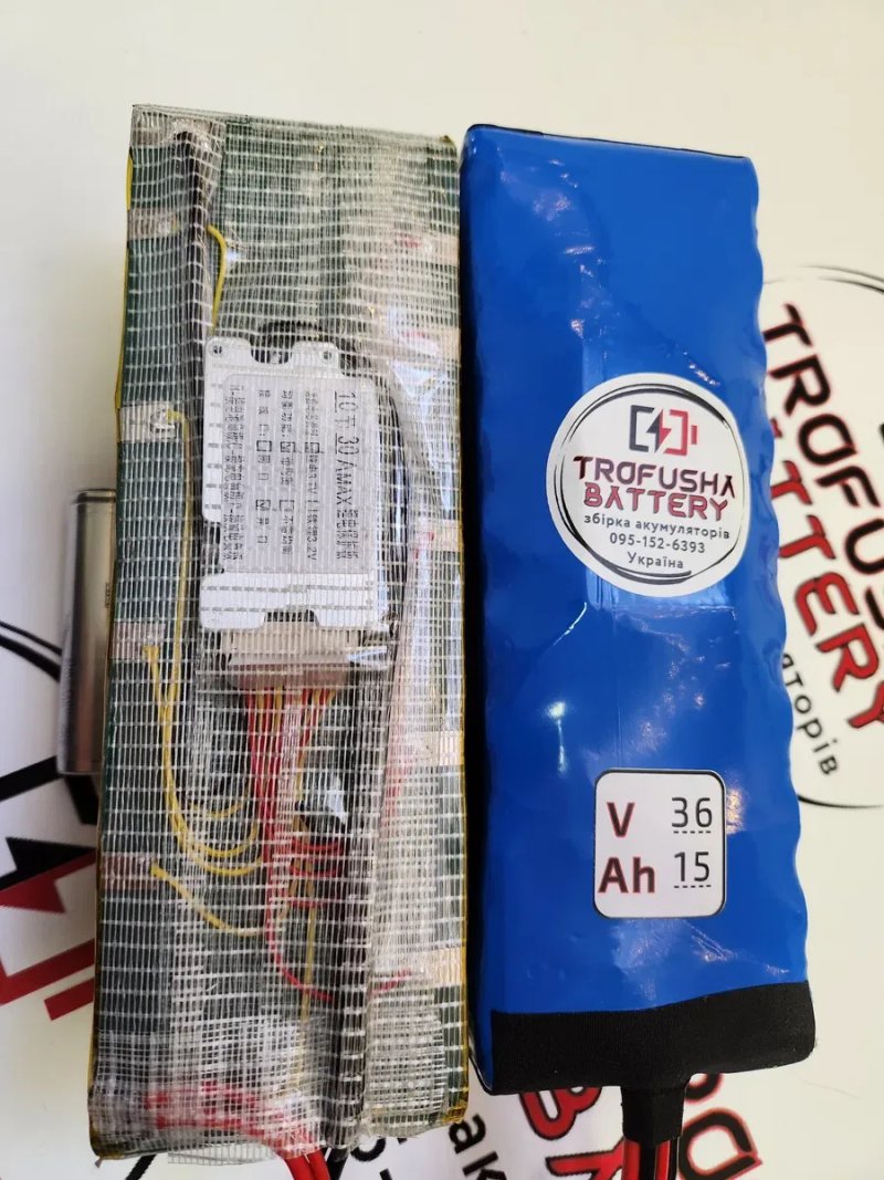 Аккумулятор для электровелосипеда Trofusha 36V 15Ah Samsung 50G в термоусадке (50 км хода), усиленная батарея 36В 15Аг — фото 4