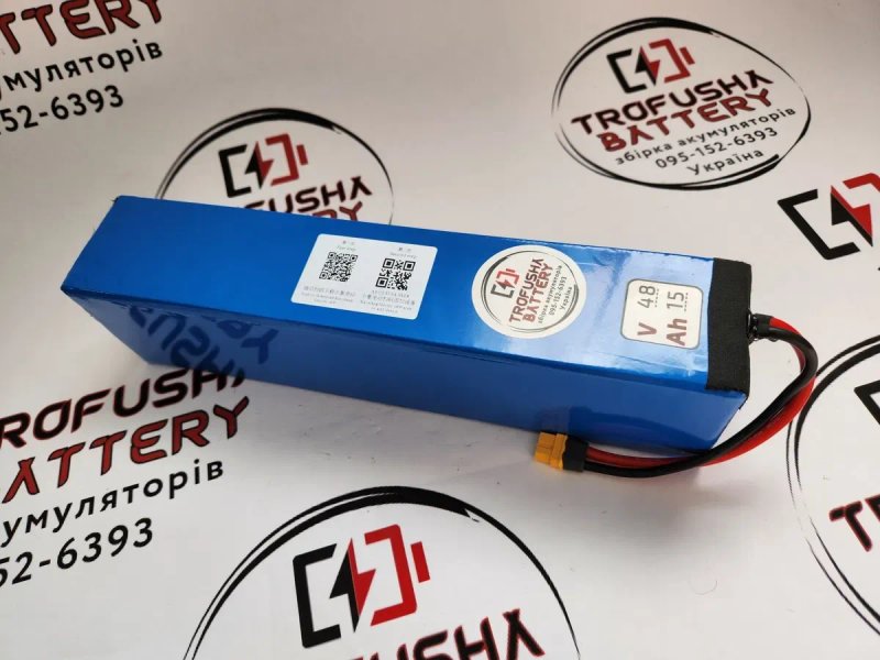 Аккумулятор для электровелосипеда Trofusha 48V 15Ah Samsung 50G в термоусадке (50-55 км хода), усиленная батарея 48В 15Аг — фото 2
