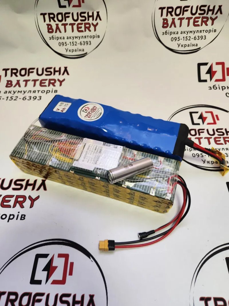 Аккумулятор для электровелосипеда Trofusha 48V 15Ah Samsung 50G в термоусадке (50-55 км хода), усиленная батарея 48В 15Аг — фото 3