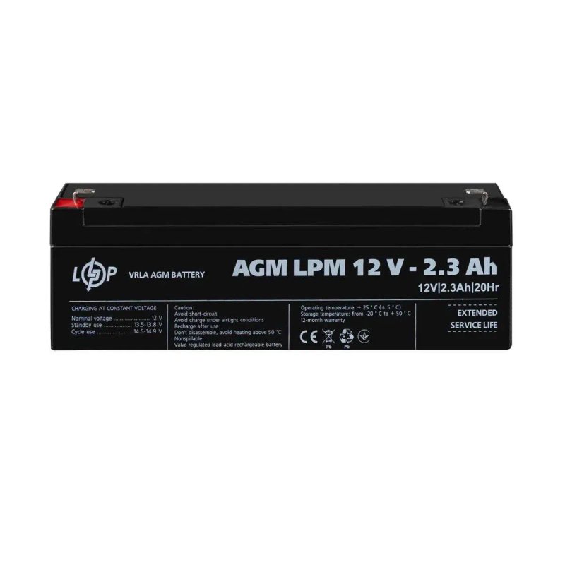 Аккумулятор  Logicpower GL AGM MG 12V 1.3\2.3\5\7\7.2\7.5\9аh — фото 3