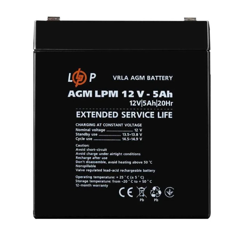 Аккумулятор  Logicpower GL AGM MG 12V 1.3\2.3\5\7\7.2\7.5\9аh — фото 4