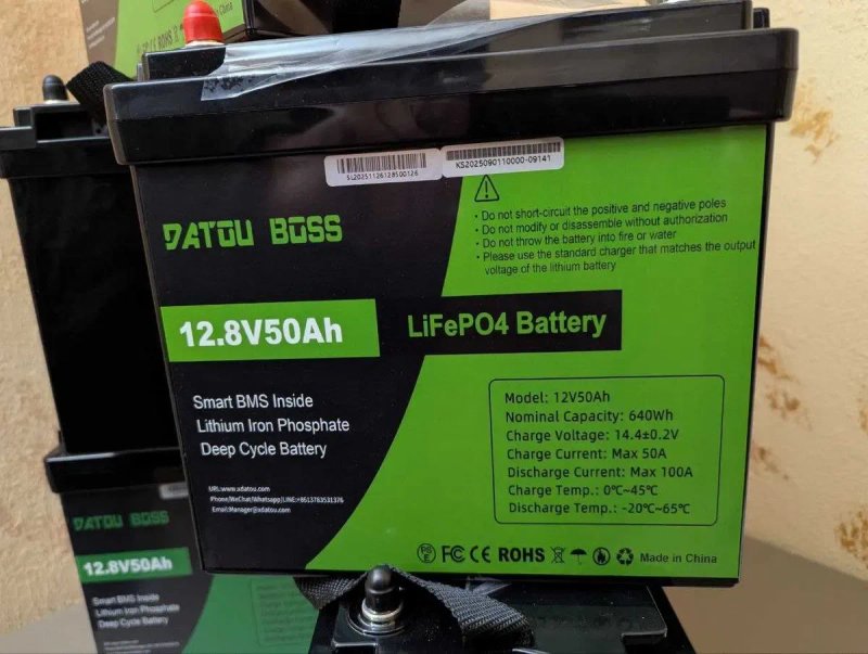 Аккумуляторная батарея DATOUBOSS, Mfuzop LiFePO4 Литий-железо-фосфатный 12.8V 50Ah 640Wh BMS 53704. 2026 рік - для інвертора, сонячних систем, ДБЖ. — фото 4