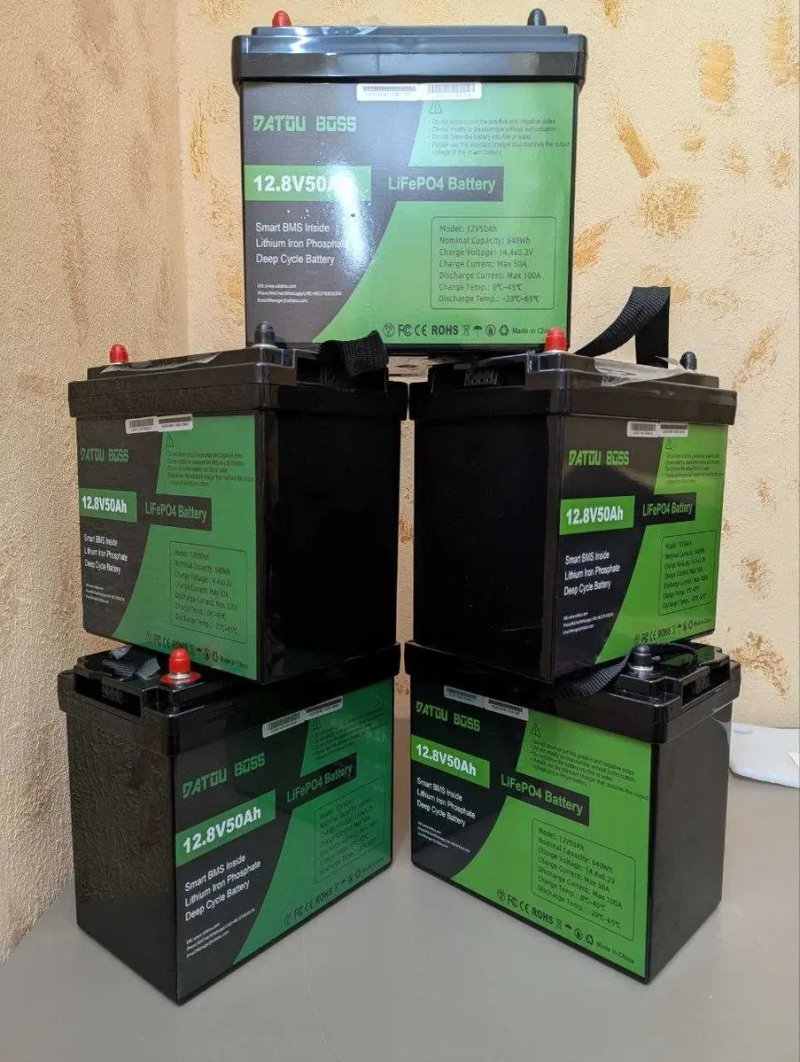 Аккумуляторная батарея DATOUBOSS, Mfuzop LiFePO4 Литий-железо-фосфатный 12.8V 50Ah 640Wh BMS 53704. 2026 рік - для інвертора, сонячних систем, ДБЖ. — фото 6